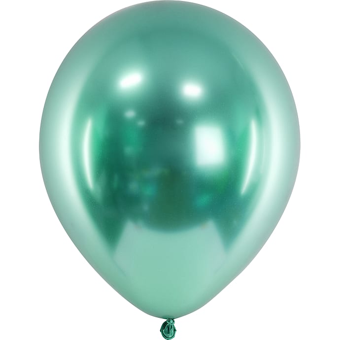 PartyDeco Glossy Latexballoner Ø 30 cm Grøn