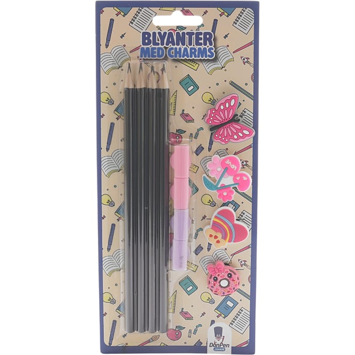 DanPen Junior 4HB Blyanter med Charms