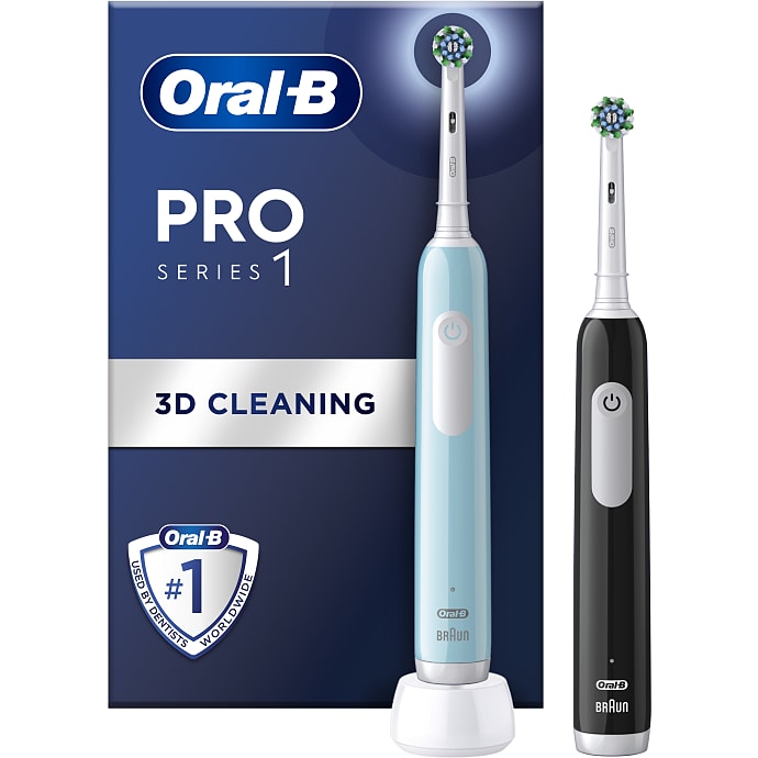 Oral-B Pro Series 1 Duo elektriske tandbørster - blå og sort