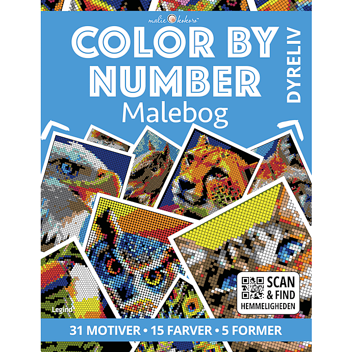 Legind Color by Number Dyreliv