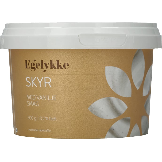 Egelykke Skyr m. vaniljesmag 0,2% fedt