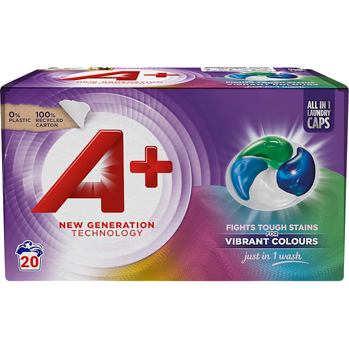 A+ Vaskekapsler Kulørtvask 20 stk