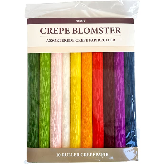 Crepe DIY blomster - multifarver