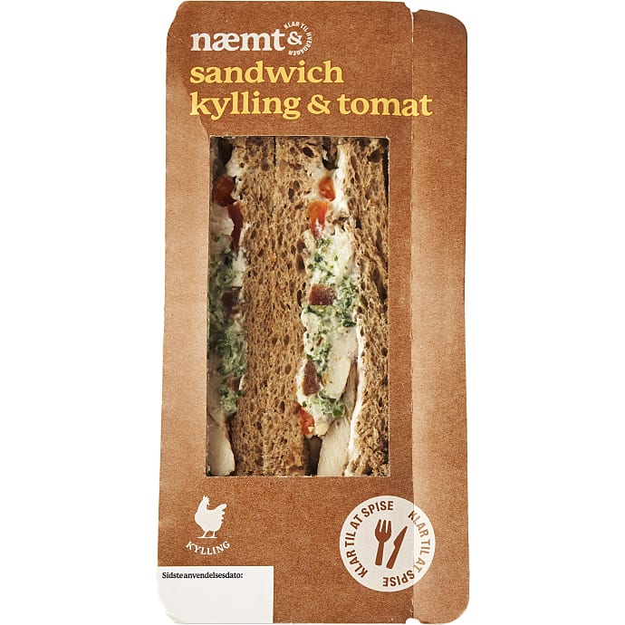 Næmt Sandwich med kylling og tomat
