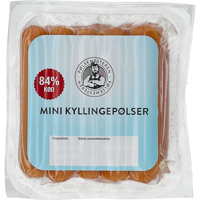 Mini kyllingepølser 84% kød