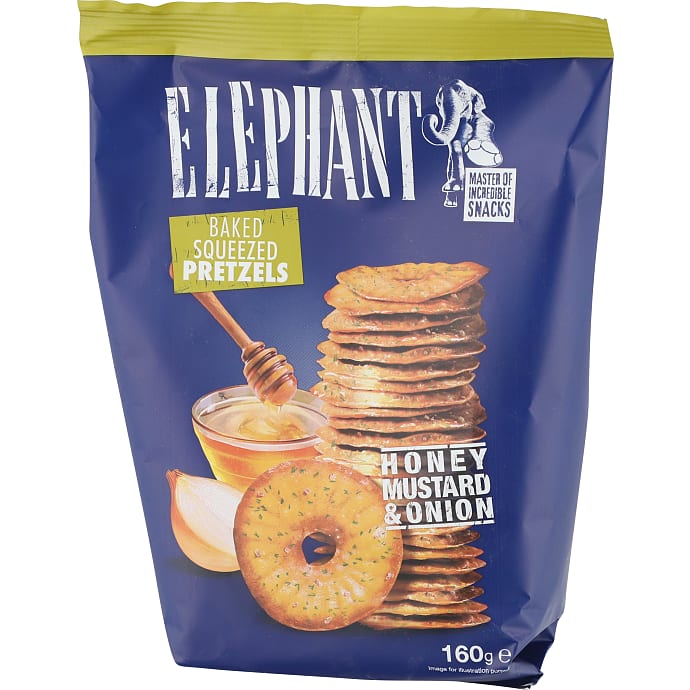 Elephant Saltkringler Honning/Sennep/Løg 160 g