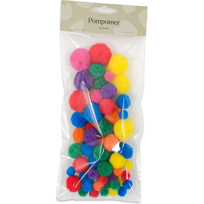 Pompomer mix 50 stk
