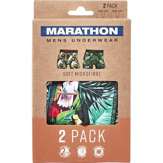 Marathon herre 2-pak tights str. XL - printet