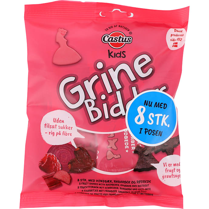 Frugtsnacks m. hindbær, rabarber og rødbede – produktbillede