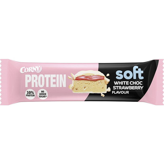 Corny Proteinbar hvid chokolade jordbær