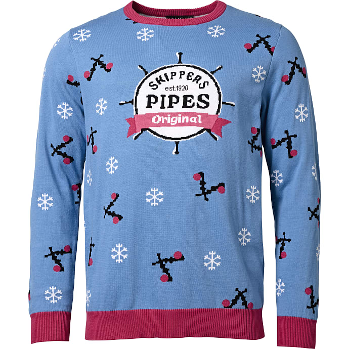 VRS herre julesweater str. L - blå