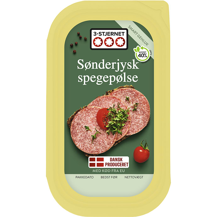3-Stjernet Sønderjysk spegepølse i skiver 125 g