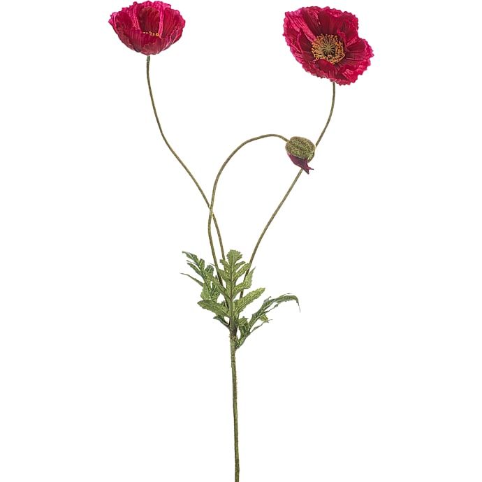 Kunstig blomsterstilk fuksia - rød