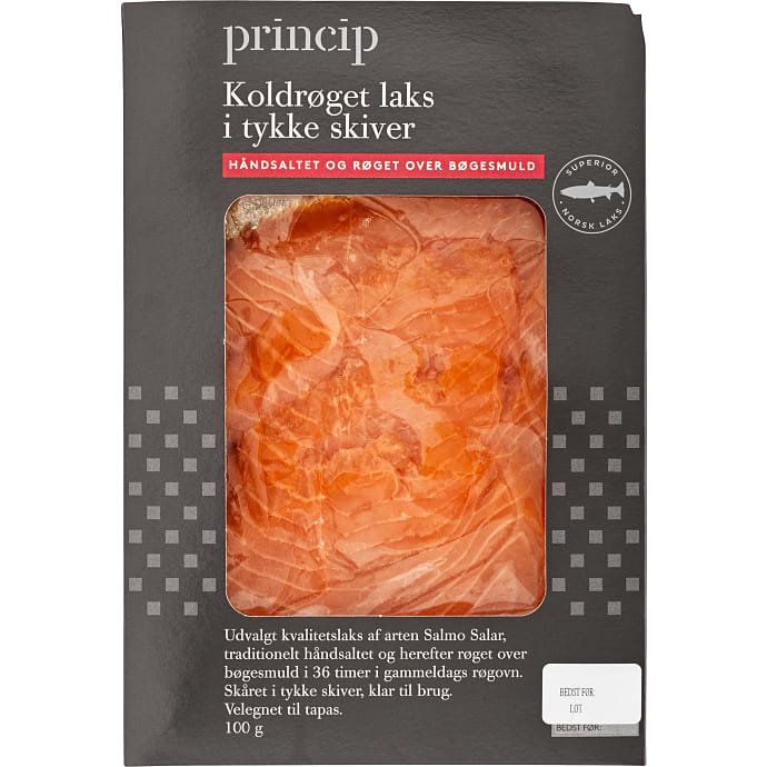 Princip Koldrøget Laks i Tykke Skiver