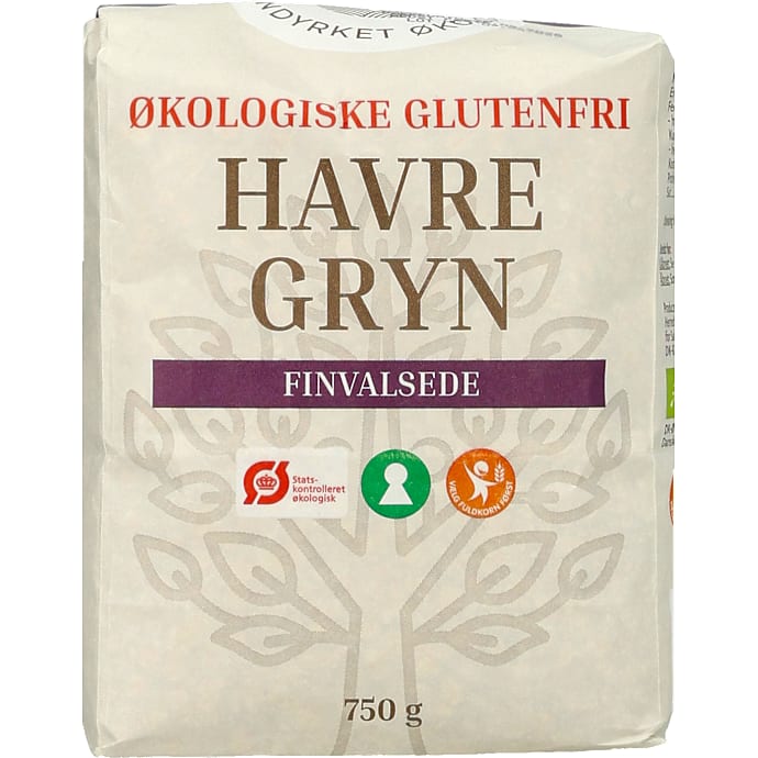Finvalsede havregryn glutenfri øko