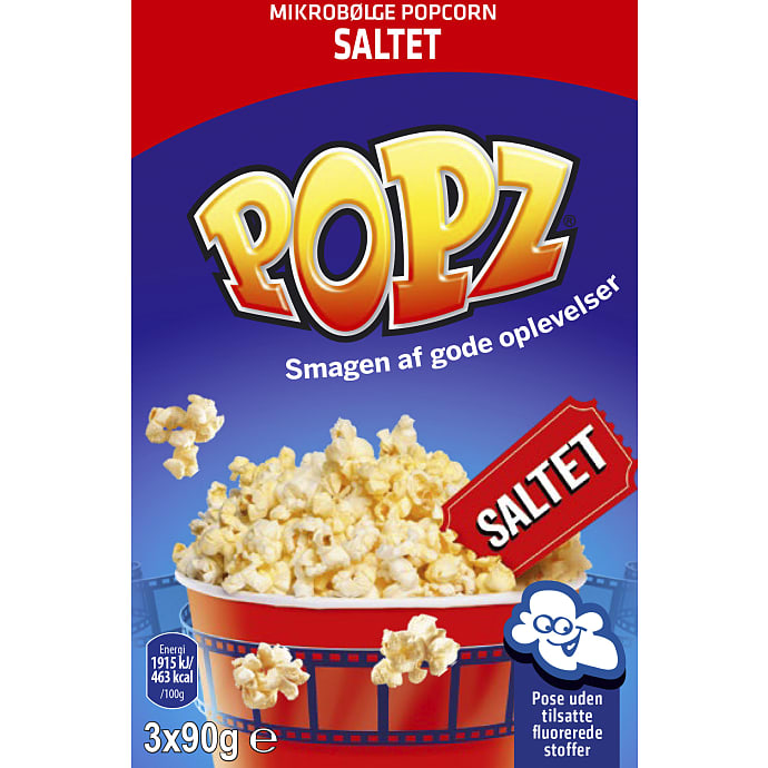 Popz Popcorn salt mikrobølgeovn 270 g