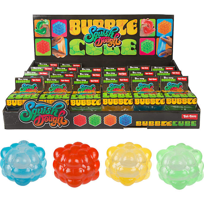 Squishdoh squeeze terning bubble - flere varianter - assorteret