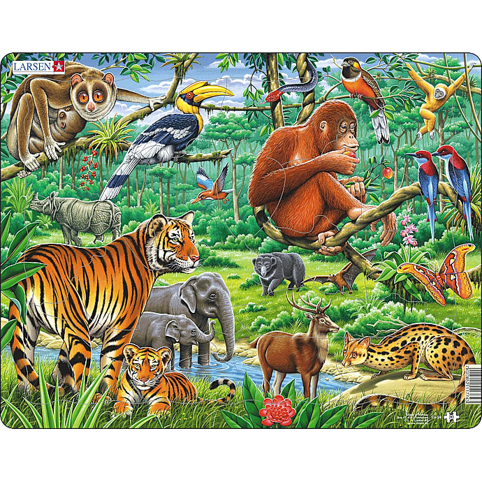 Jungledyr puslespil - 20 maxi brikker – produktbillede