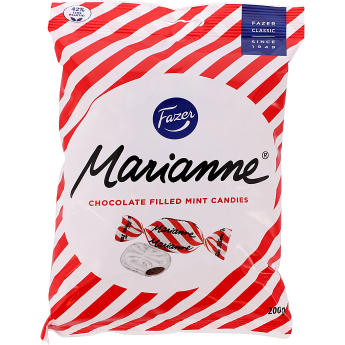Pebermyntebolcher m. chokoladesmag
