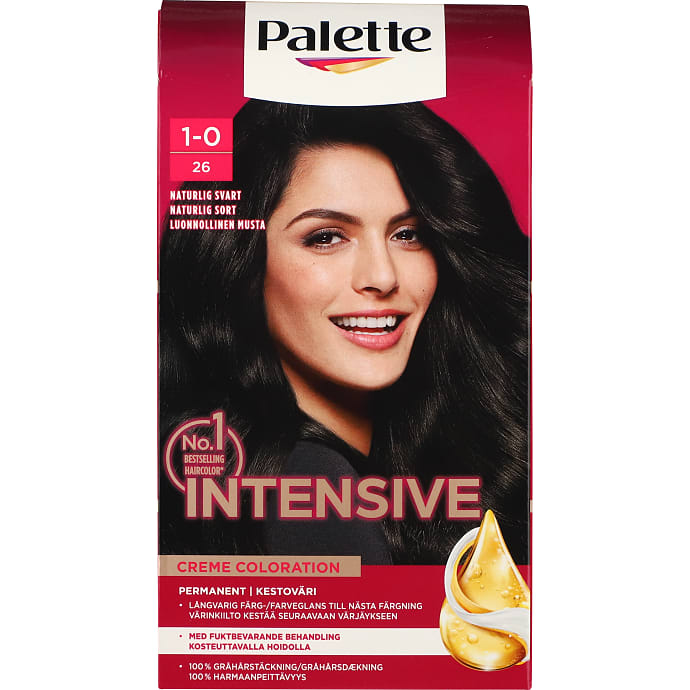 Schwarzkopf Permanent Hårfarve 1-0 26 Naturlig Sort