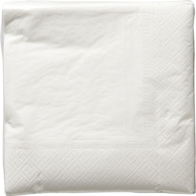 Servietter 33x33 cm hvid