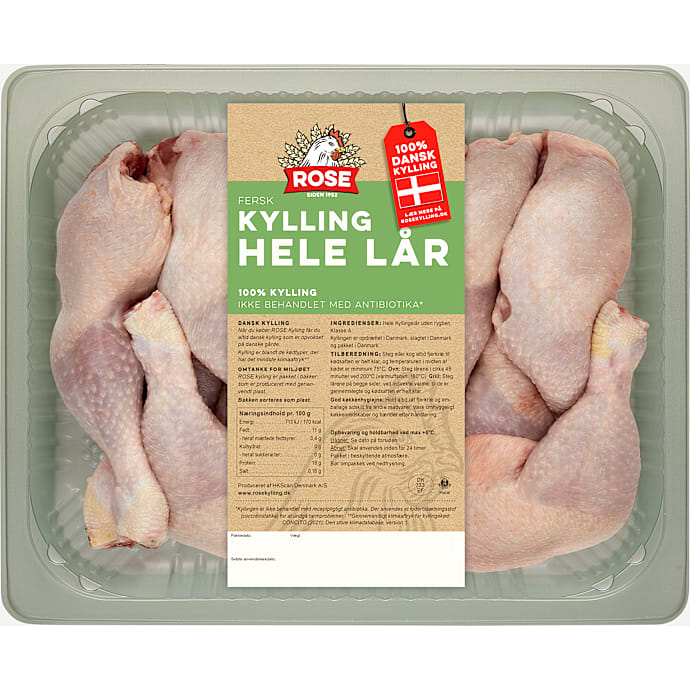 Hele kyllingelår u. rygben