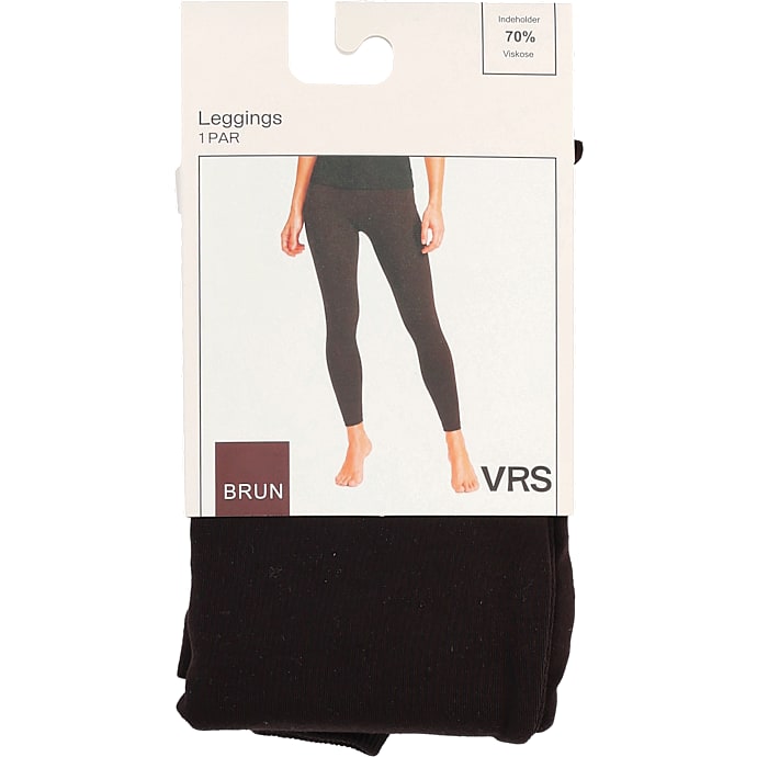 VRS dame leggings str. l/xl - brun