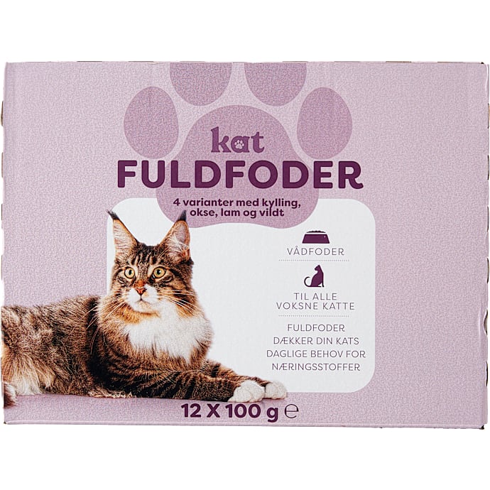 Kat Kattepouch multipack med kød 1,2 kg