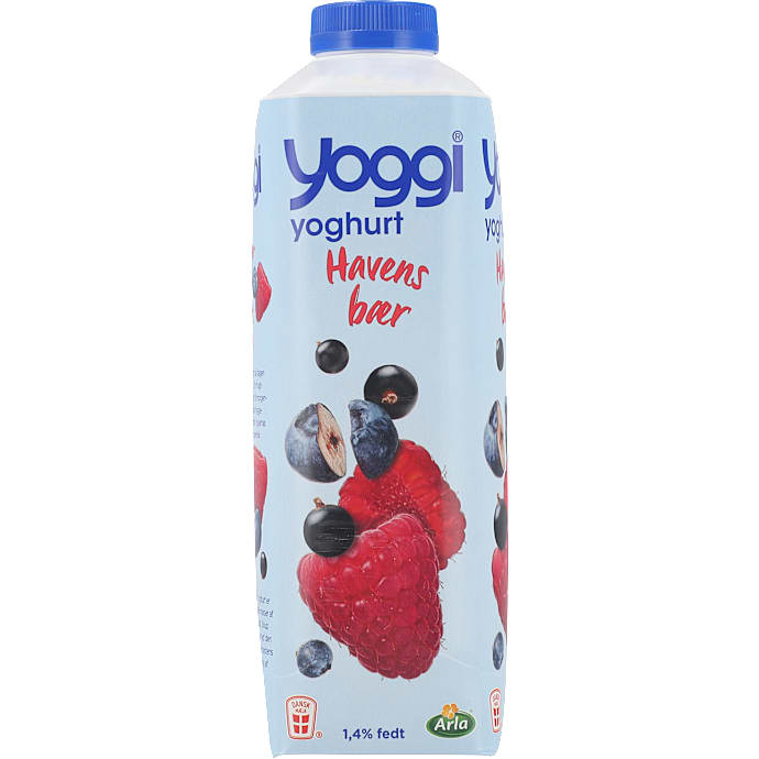 Yoghurt m. havens bær 1,4 % fedt