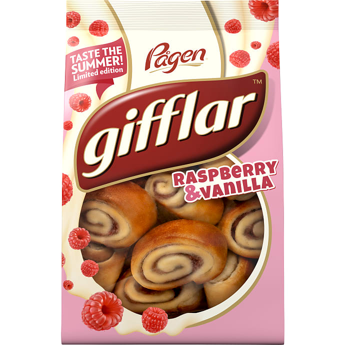 Gifflar m. hindbær og vanilje