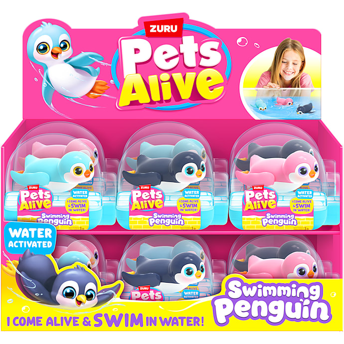 ZURU Pets Alive Swimming Penquin legetøjsfigur