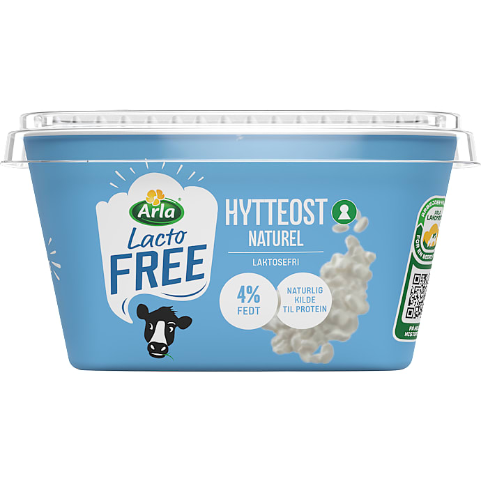 Hytteost naturel 4% fedt laktosefri
