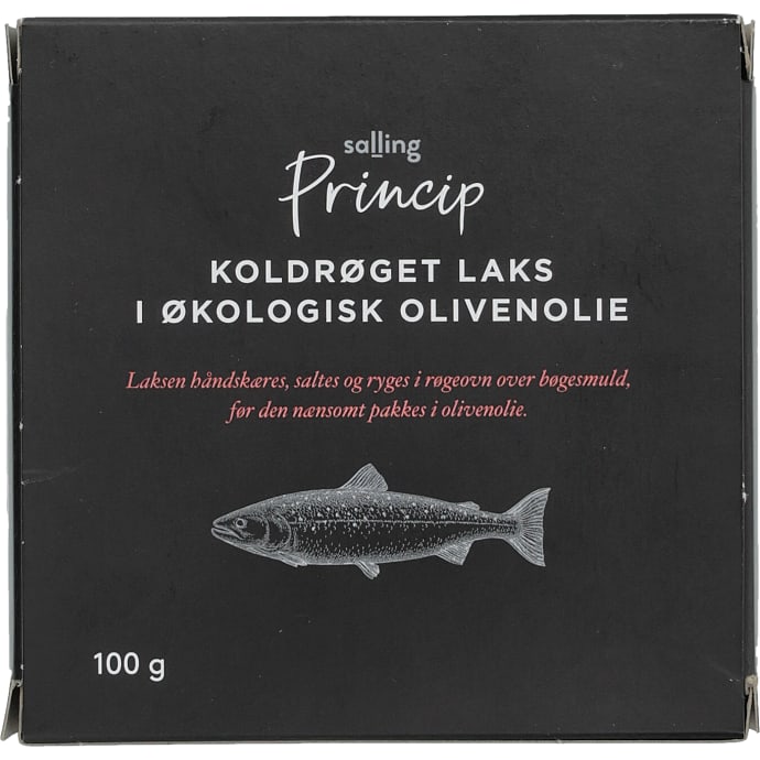Salling Princip Koldrøget laks i olivenolie 100 g