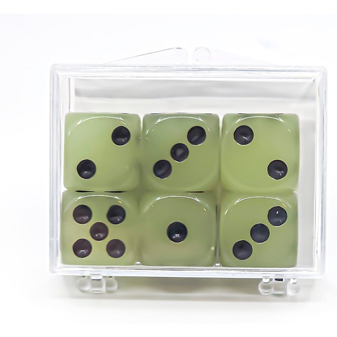 Games for fun glow in the dark 6-pak terninger – produktbillede