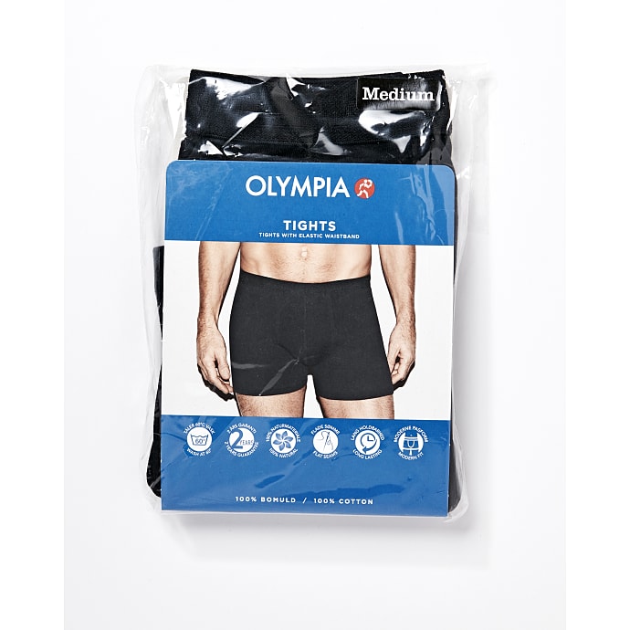Olympia herre tights str. L - sort
