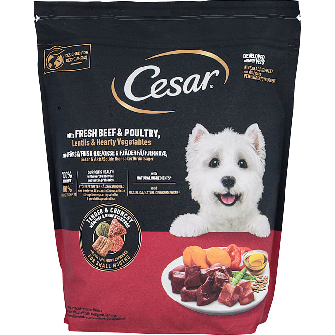 Cesar Tørfoder med okse og fjerkræ