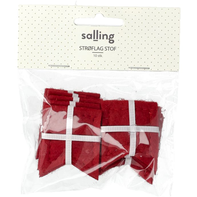 Salling stof strøflag 10 stk. - Dannebrog
