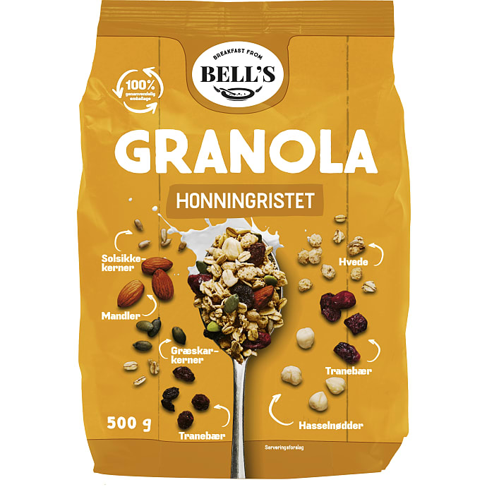 Breakfast from bells Granola Honning 500 g