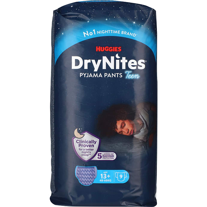 Huggies Natbleer str. 13+ år 48-60 kg 9 stk