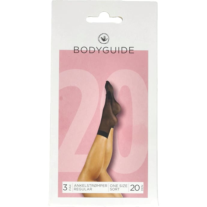 Dame 3-pak ankelstrømper str. onesize sort