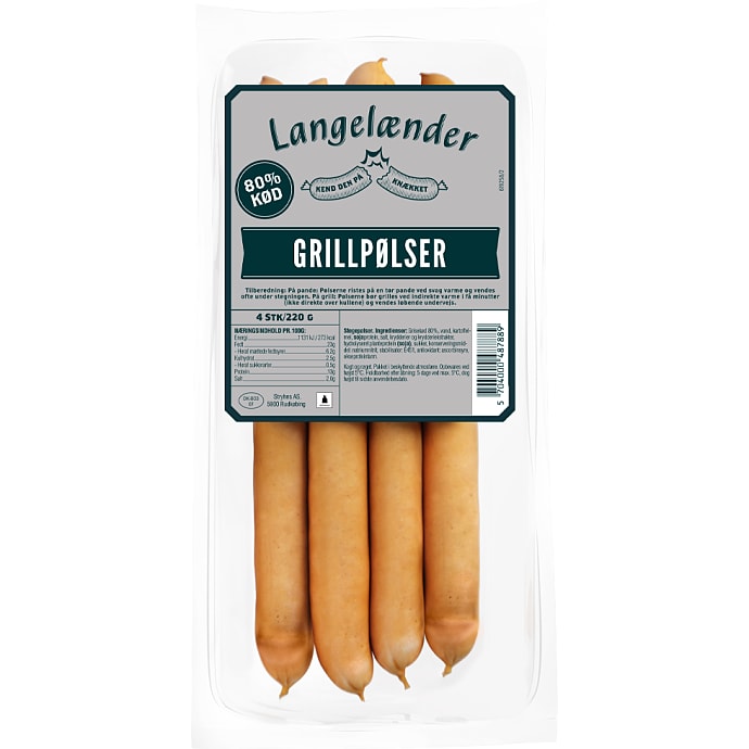 Grillpølser 80% kød