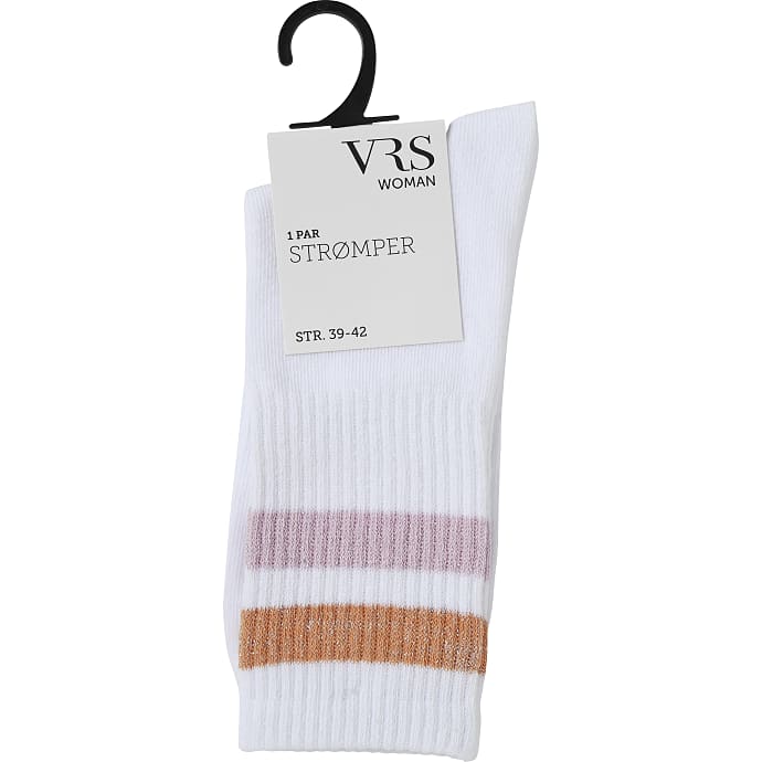 VRS Woman Dame Tennisstrømper str. 39/42 Stribet 1 stk