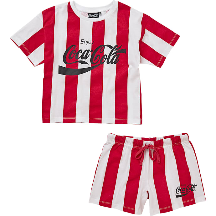 Coca Cola teen shorts sæt str. 146/152 - stribet