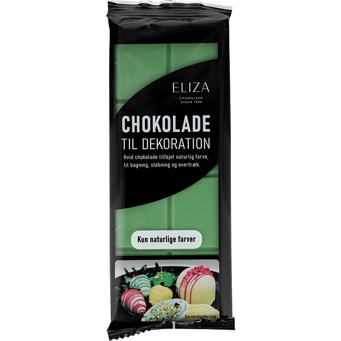 Grøn dekorationschokolade