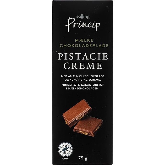 Mælkechokoladeplade m. pistaciecreme