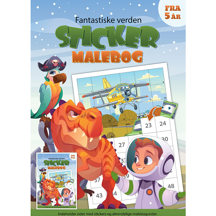 Fantastiske Verden Stickers Malebog