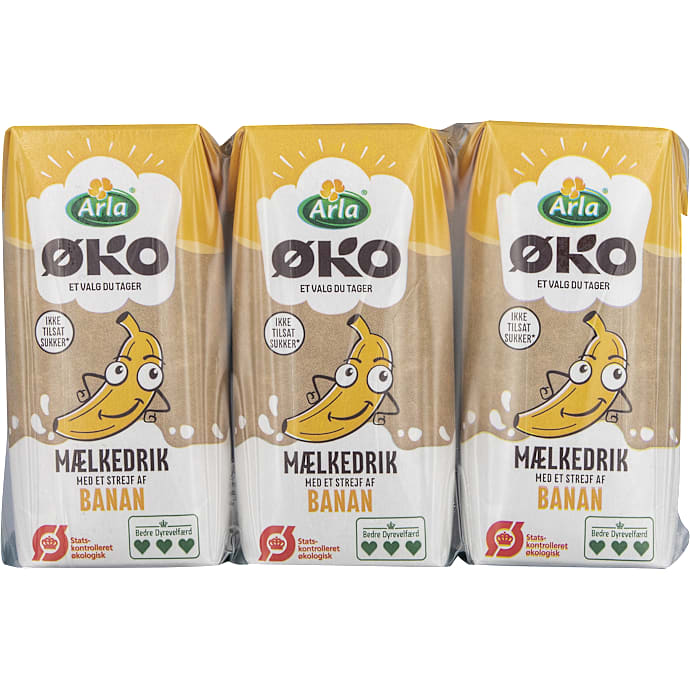 Økologisk Mælkedrik Banan 6-Pak