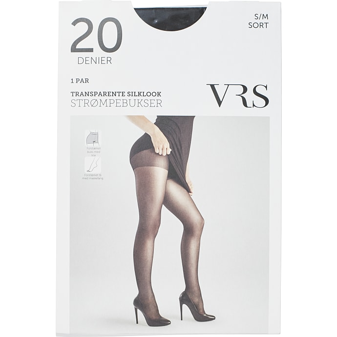 VRS Woman Strømpebukser Silklook L/XL Sort