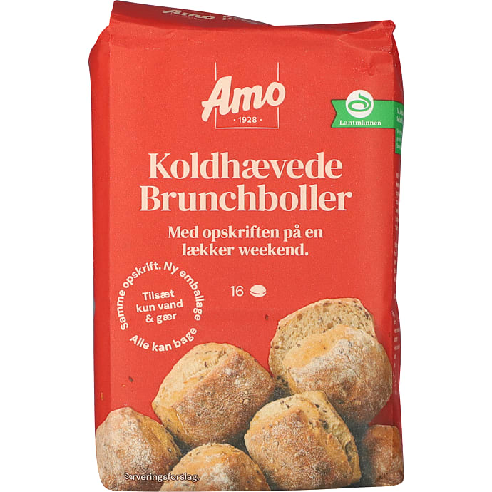 Koldhævede brunchboller m. frø og kerner