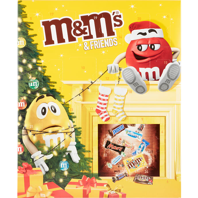 Julekalender m. fyldt mælkechokolade